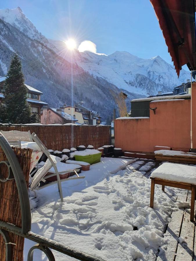 Chamonix Hyper Centre . Terrasse Vue Mont Blanc . Parking Apartment Exterior foto